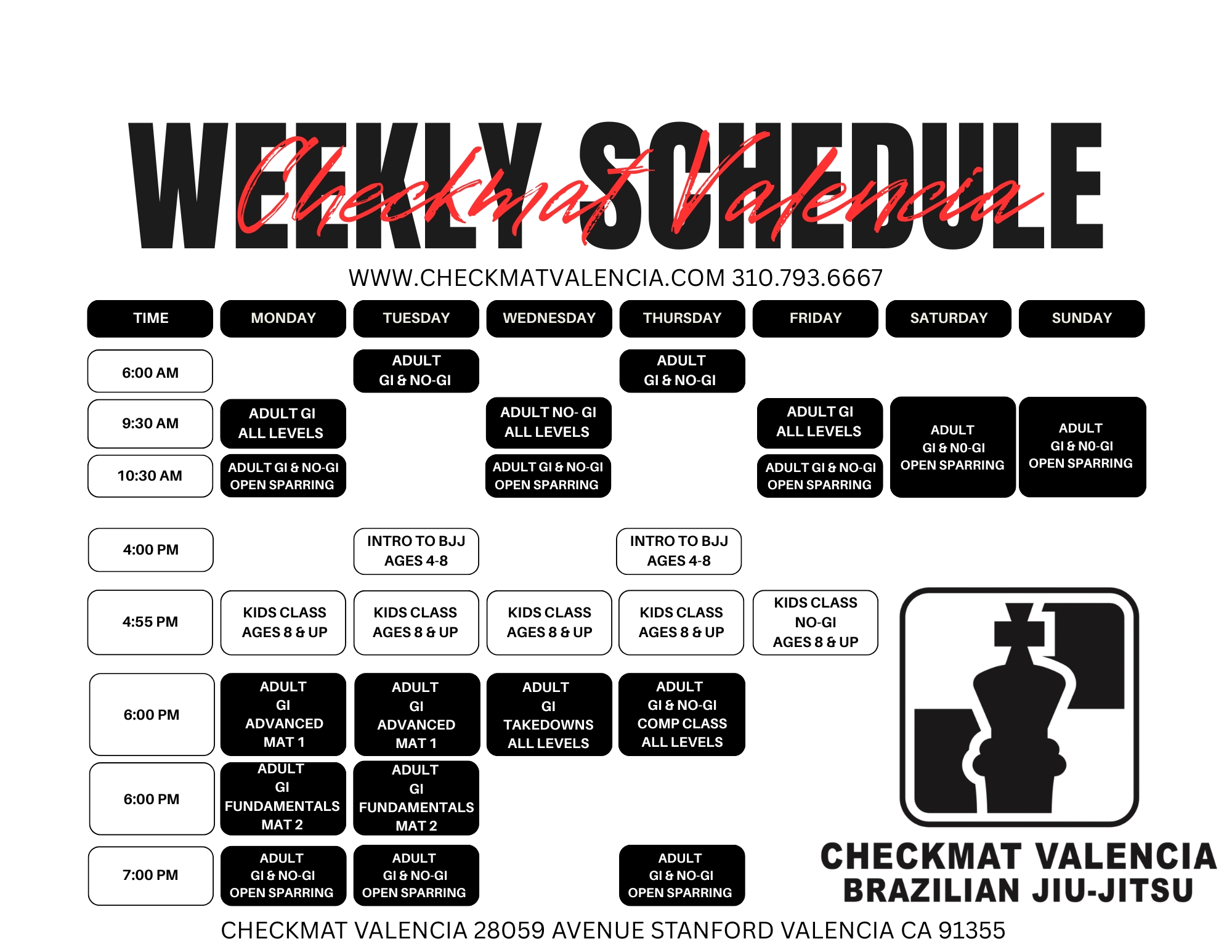 Checkmat Valencia 2026 Schedule